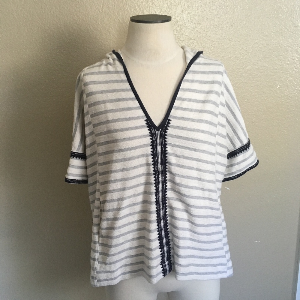 Madewell Embroidered Hooded Poncho M/L